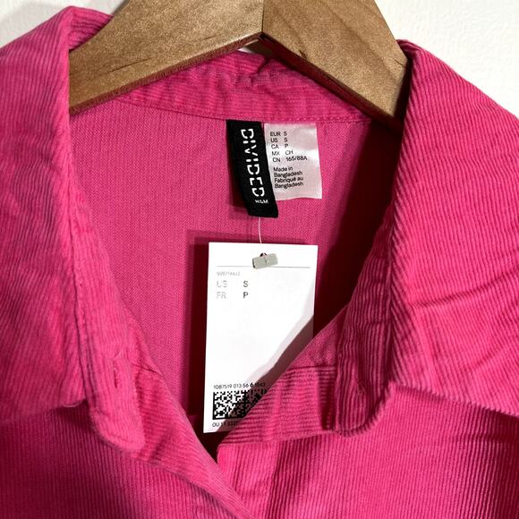 NWT Divided Pink Courderoy Button Up - Picture 3 of 5